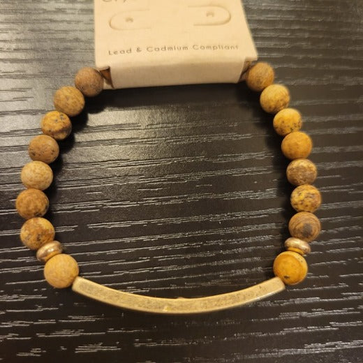 Believe Charm Natural Stone Bracelet - Cloth and Things