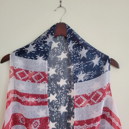 Lightweight American Flag Kimono for Women - Cloth and Things