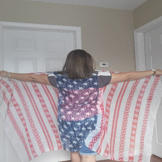 Lightweight American Flag Kimono for Women - Cloth and Things