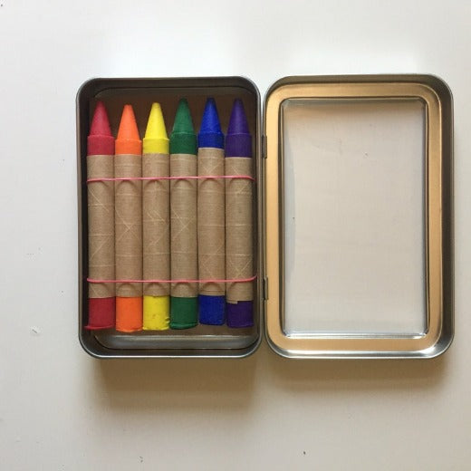 Environment- friendly Set of 6 Beeswax and Soy Crayons for Kids