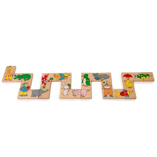 Creative Wooden Domino Block Set for Toddlers - Cloth and Things